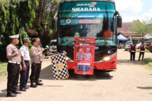 Dua Bus Gratis Disiapkan Polres Sumenep Saat Masyarakat Mudik Balik