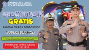 Balik Mudik Gratis Bersama Polres Bondowoso