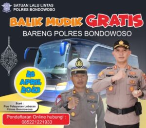 Polres Bondowoso Siapkan Bus Balik Mudik Gratis Untuk Warga Tujuan Surabaya
