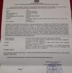 Akibat Memukul Anak Dibawah Umur, Warga Juglangan Dilaporkan Ke PPA Polres Situbondo