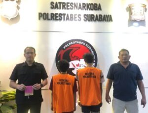 Dua Tersangka Pengedar Berhasil di Tangkap Polrestabes Surabaya 