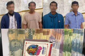 Empat Warga Sumberwaru Tertangkap Tangan Sedang Bermain Judi Samgong