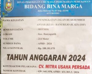 Proyek Jalan Hotmix di Desa Sumberanyar Menuai Kecaman Warga