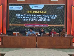 Bupati Situbondo Lepas 140 PNS Purna Tugas dan Kukuhkan Anggota PWRI