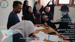 Sokong Program Makan Bergizi Gratis, Puskesmas Raas Cek Kesehatan Relawan SPPG Sirajul Akhyar